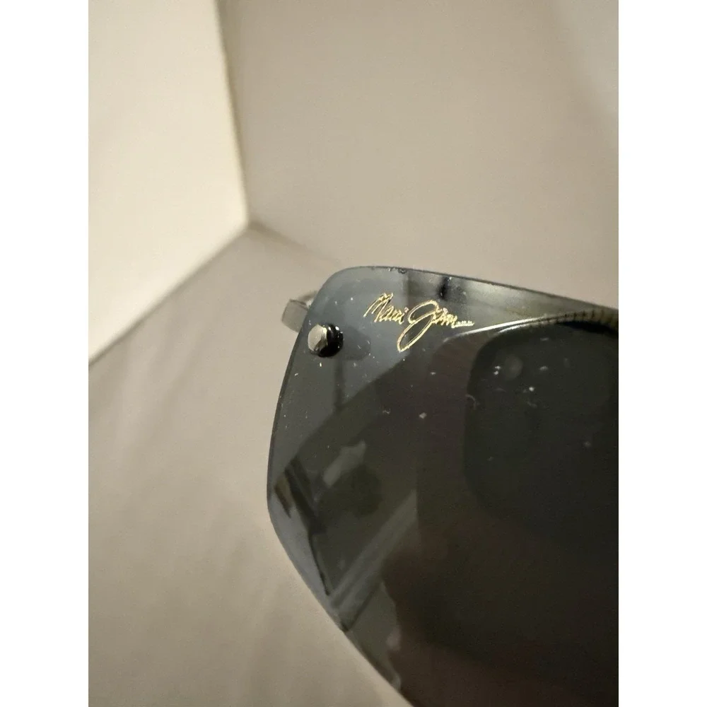 MAUI JIM Sunglasses MJ-352-02 Pali Black Flexon Polarized Half Rim Case Unisex